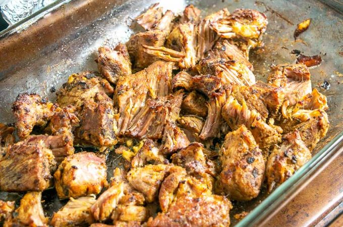 Carnitas after crisping under the broiler for 5-10 minutes