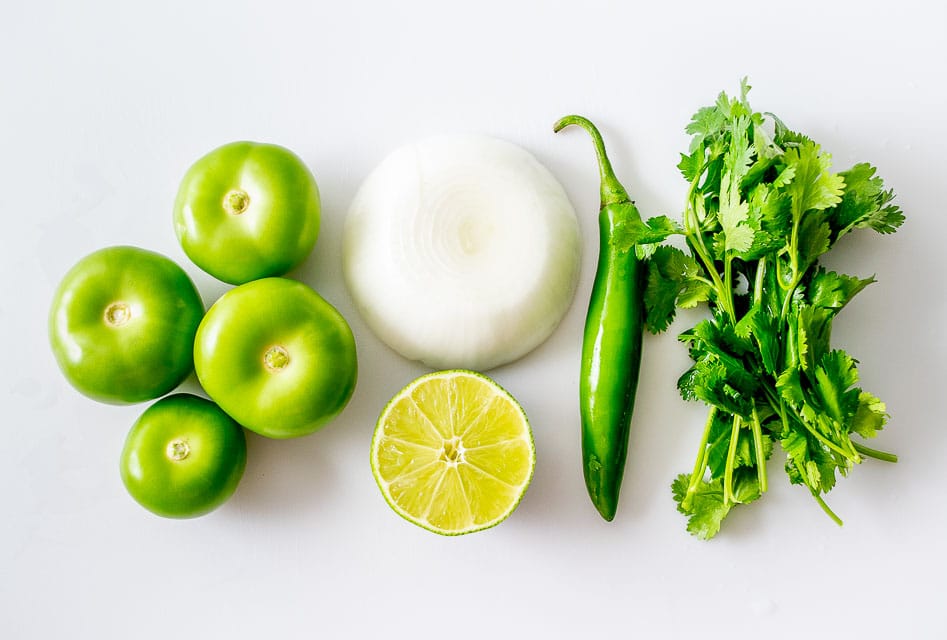 Ingredients for Tomatillo Pico de Gallo