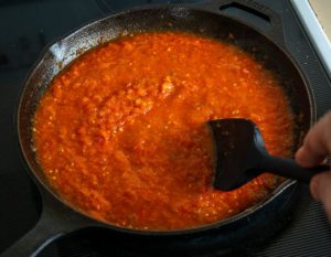 Tomato sauce after blending