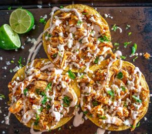 Tostadas de Tinga are such a rewarding meal for the fam! Be sure to add some tomatillos to your Tinga as it makes a huge difference! mexicanplease.com