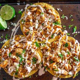 Tostadas de Tinga are such a rewarding meal for the fam! Be sure to add some tomatillos to your Tinga as it makes a huge difference! mexicanplease.com