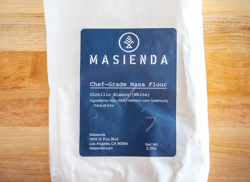 Single bag of masa harina from masienda