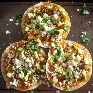 I've been munching on these Chickpea Tostadas all week! Adding some chipotle gives them great flavor and you don't need much beyond that. mexicanplease.com