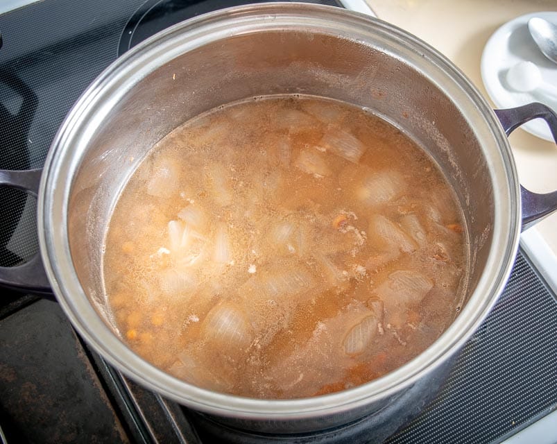 Yellow Indian Woman beans after 90 minutes simmering