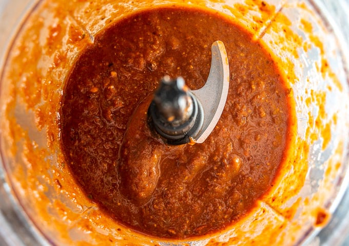 Birria sauce after blending