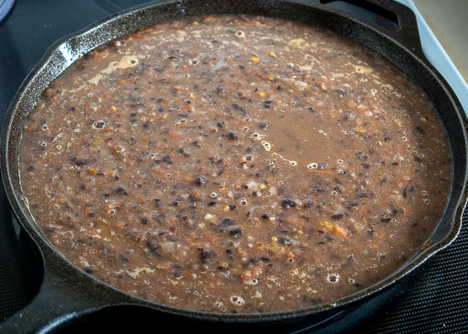 Mexican Bean Soup after blending