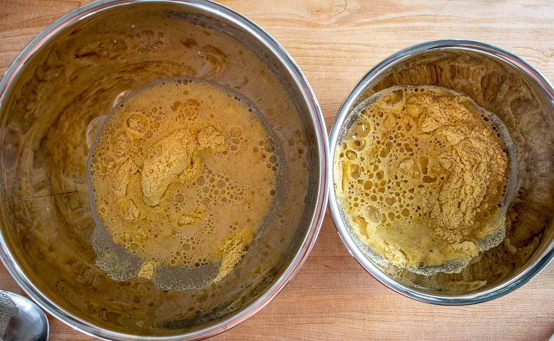 Normal batch and a batch made with lard