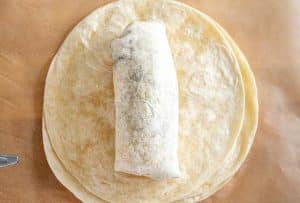 A single folded burrito