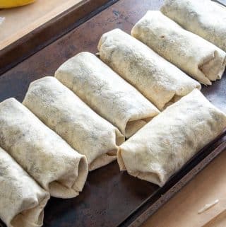 8 bean and egg burritos