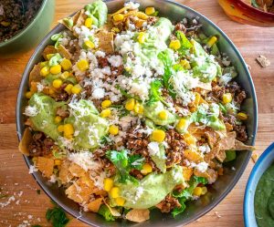 This Taco Salad is my favorite meal over the past month -- super flexible and it has loads of flavor! The avocado dressing is the key so don't skip that part! mexicanplease.com