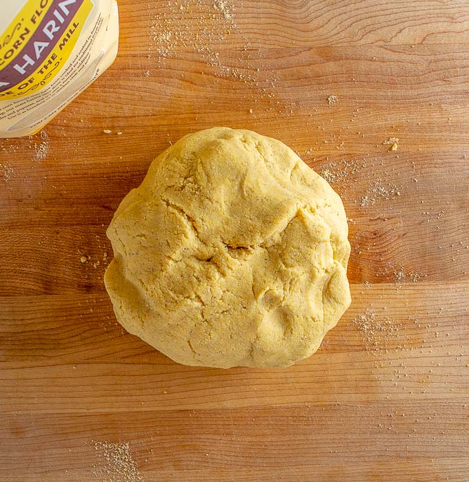 Masa dough made from Bob's Red Mill masa harina