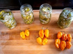 If you ever find yourself craving more heat in your Pickled Jalapenos, just add 3-4 Habanero chiles for every pound of Jalapenos. But consider yourself warned as this will add some real zip! mexicanplease.com
