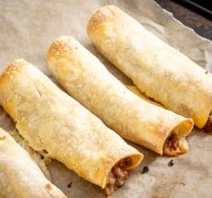 Beef Taquitos after baking for 18 minutes