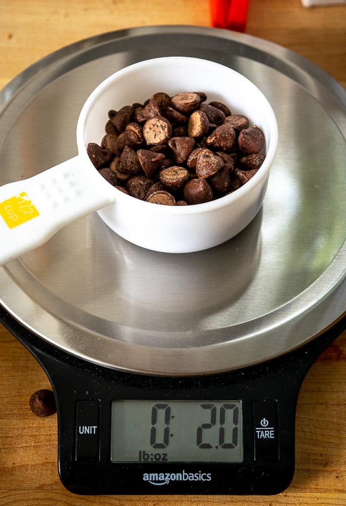 2 oz. of semi-sweet chocolate chips