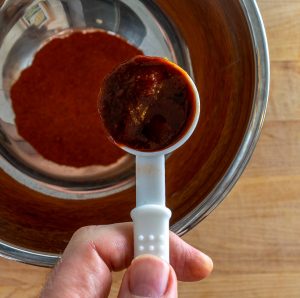 Single tablespoon of adobo sauce for the shredded chicken