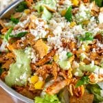 Here are two great options for some home-cooked Mexican Chicken Salads! The first is a traditional Chicken Taco Salad, and the second relies on some Spicy Cabbage Slaw.