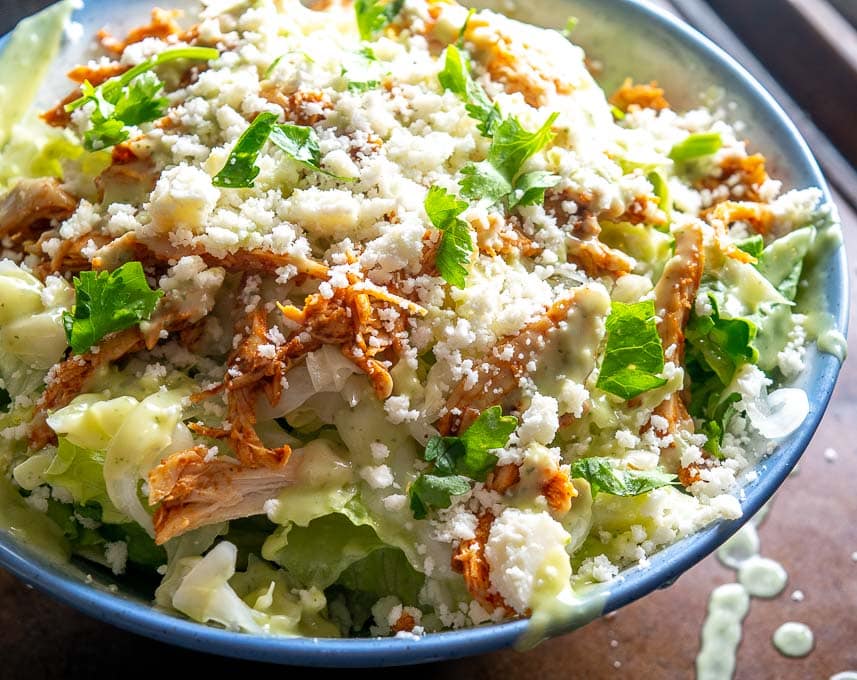 Closeup of Curtido Chicken Salad