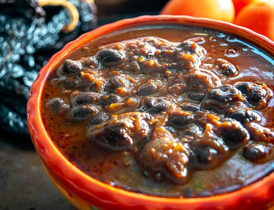 Close-up of bowl of Chili con Carne