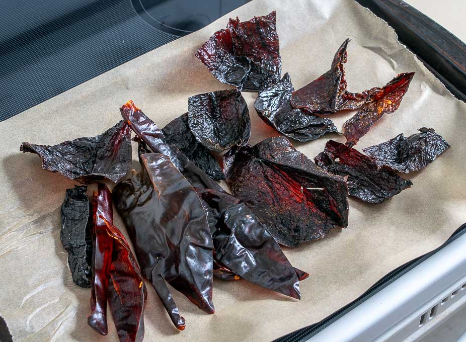 Give the dried chiles a flash roast in the oven 