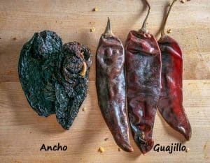 Ancho and Guajillo dried chiles, 2 oz.