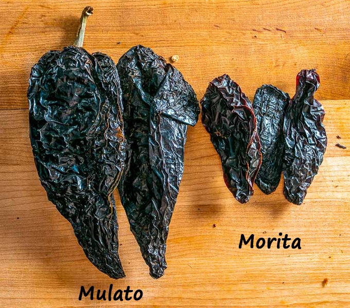 Mulato and Morita dried chiles