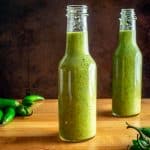 Here's an easy recipe for a wicked batch of Serrano Hot Sauce! With a half pound of Serranos you'll get two bottles worth of delicious, fiery hot sauce.