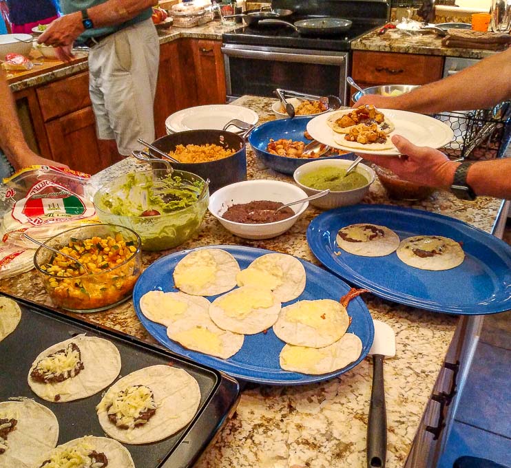 Setting up the Taco Bar with 