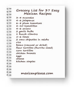 Pantry list for easy mexican recipes