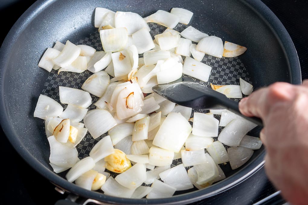 Saute onion and garlic