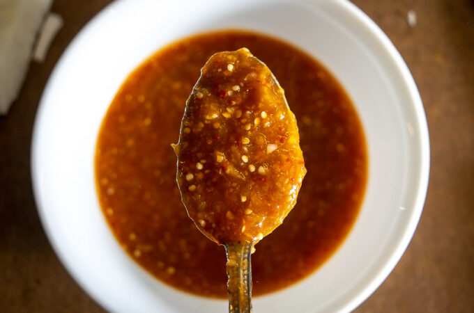 Spoonful of Tomatillo Chipotle Salsa
