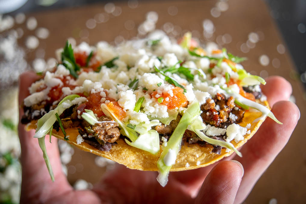 Easy Ground Beef Tostadas