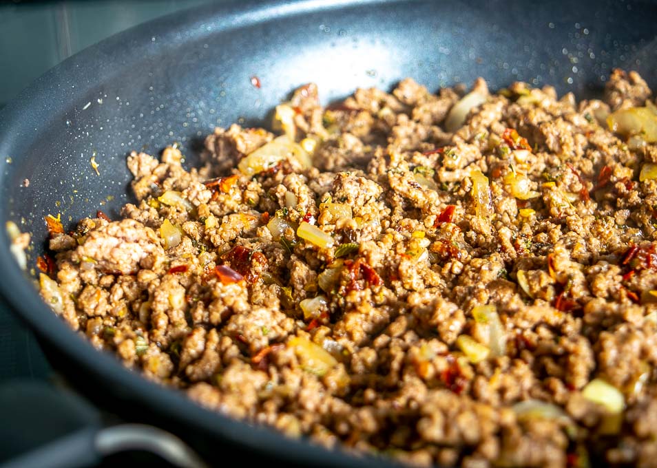 Fresh batch of chipotle infused ground beef