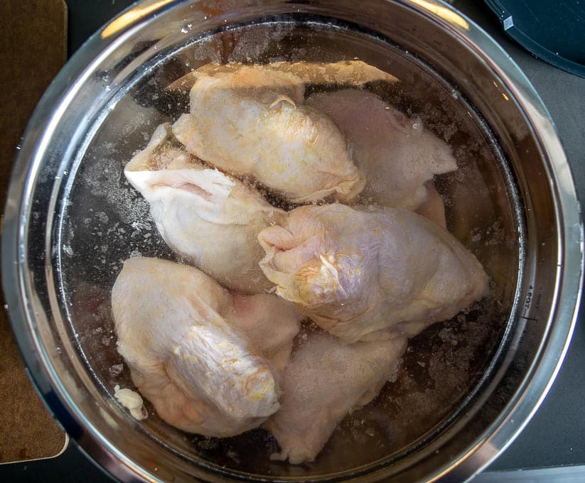 brining chicken before cooking it 