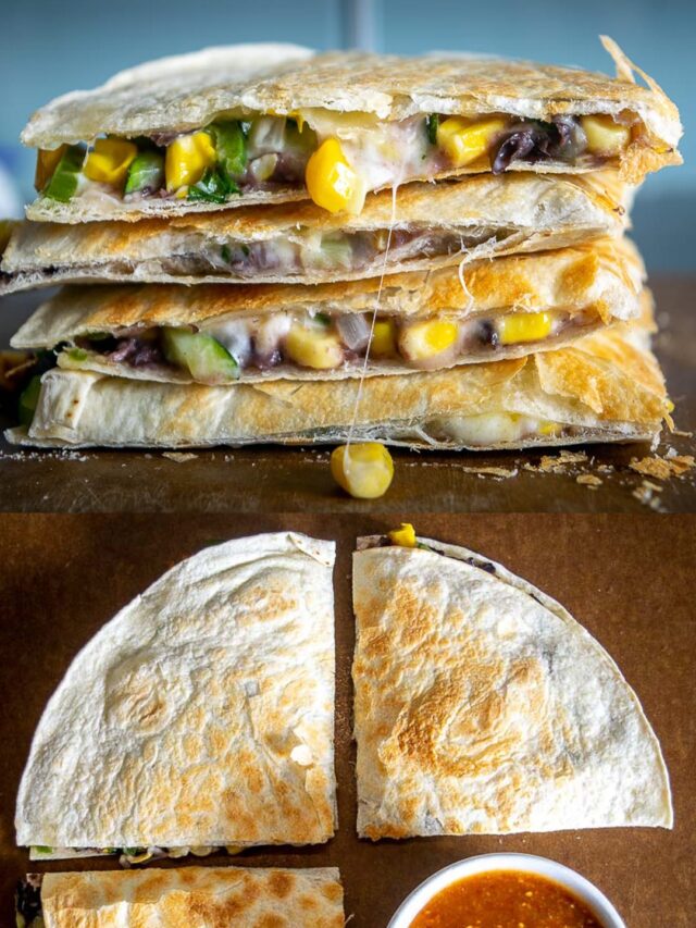 Zucchini and Corn Vegetarian Quesadillas Mexican Please