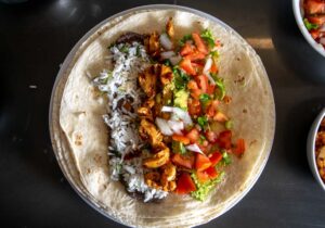 Example burrito from the Easy Burrito Bar