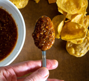 Spoonful of Chipotle Meco Salsa