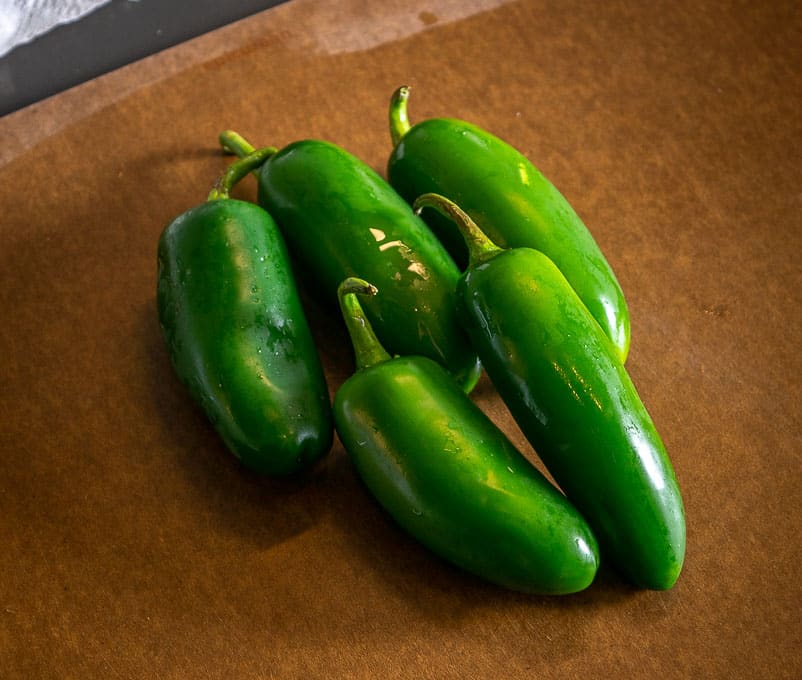 Half pound of fresh jalapenos for the Homemade Jalapeno Sauce