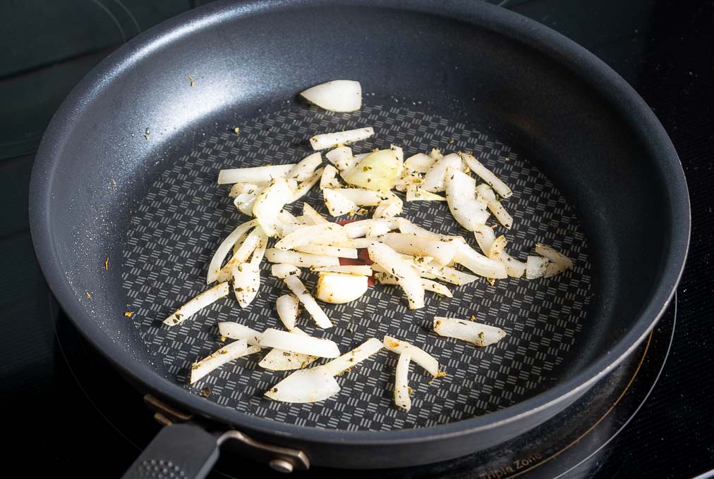 Adding aromatics to the onion and garlic