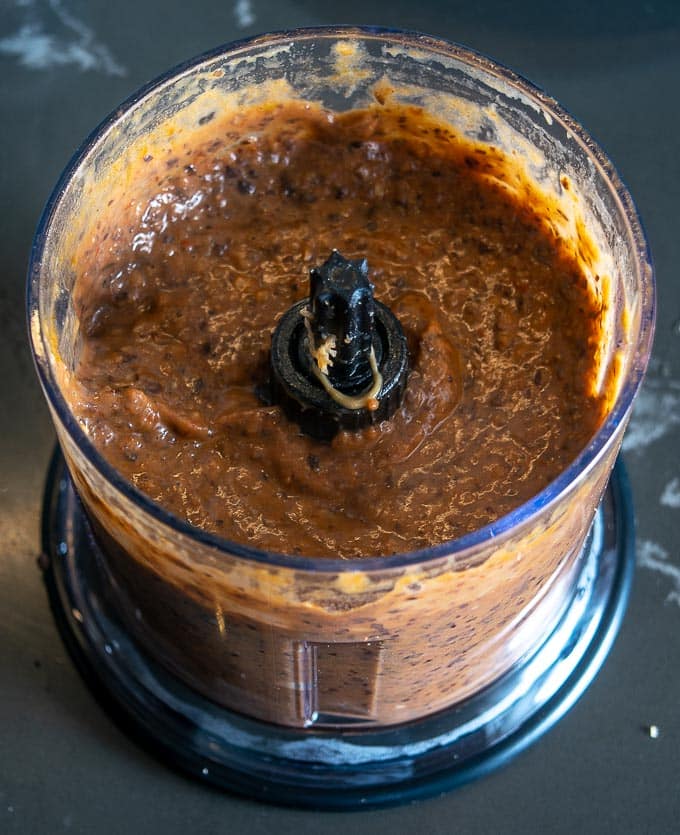 The Bean Dip just after it is blended