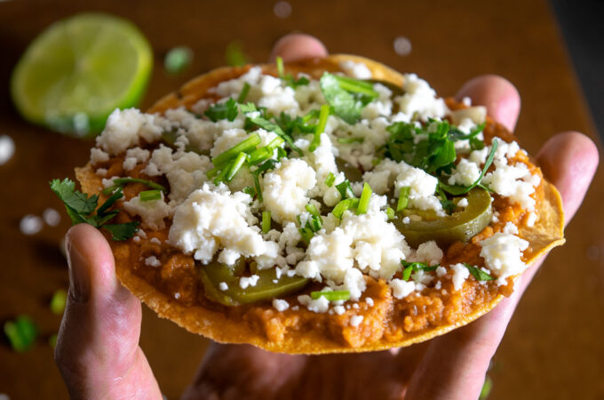 I make quick meals like these Charro Bean Tostadas all the time. They are super satisfying and come together in a matter of minutes.