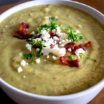 Bowl full of Potato Bacon Poblano Soup