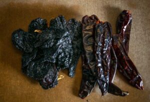 Using Ancho and Guajillo dried chiles for the Pozole broth