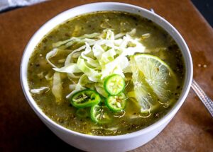 Here's a great way to make a batch of Vegetarian Pozole Verde. So good!!