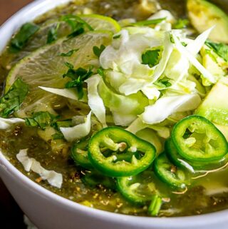 Here's a great way to make a batch of Vegetarian Pozole Verde. So good!!