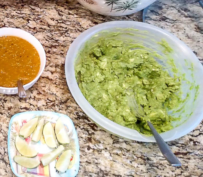 Big batch of Guacamole for the Taco Bar