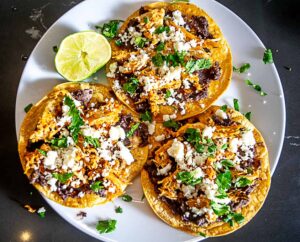 Creamy Chipotle Chicken Tostadas