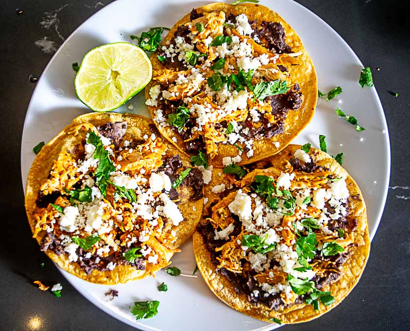 Creamy Chipotle Chicken Tostadas