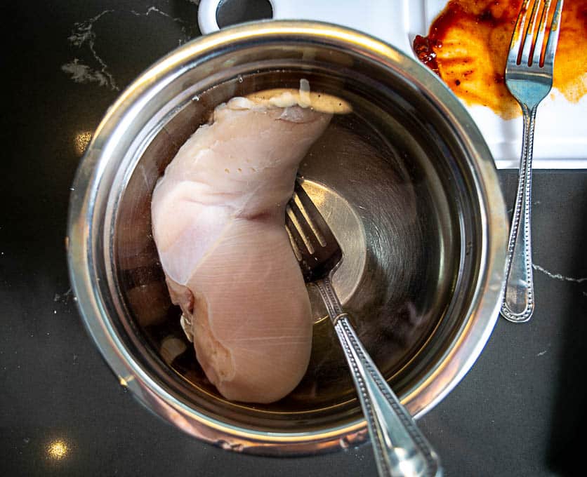 Letting the chicken brine for 30-60 minutes