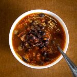 Serving Charro Beans plain in a bowl