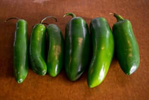 Half pound of jalapeno and serrano peppers